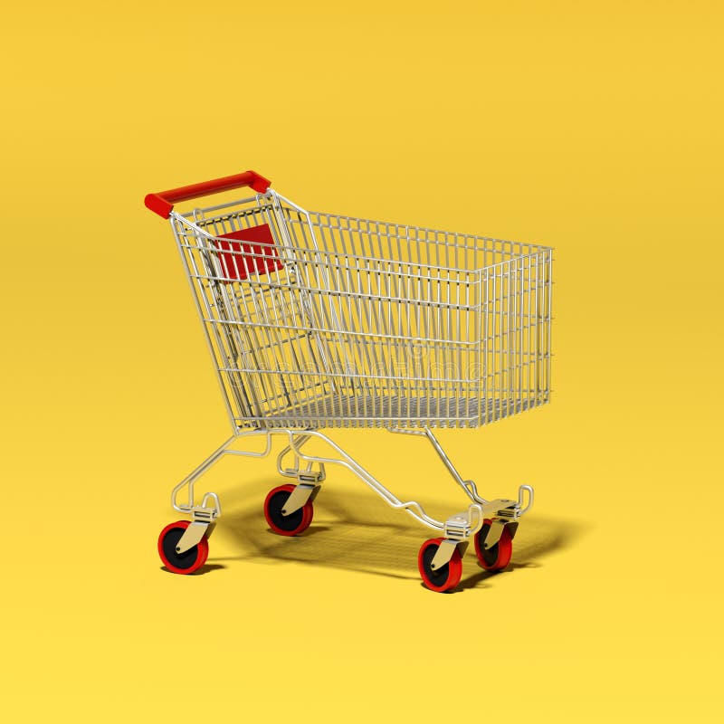 Empty shopping cart stock illustration. Illustration of icon 131182364