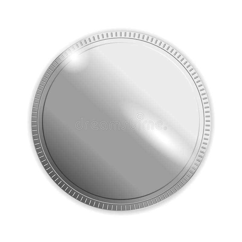 Silver coin sign stock vector. Illustration of metal - 137576363