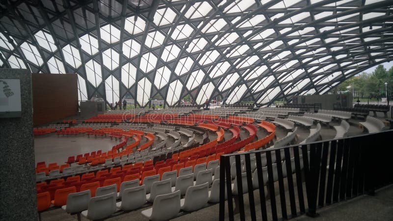 empty small arena orange chair and silver chair royalty free stock photos empty small arena orange chair and silver chair royalty free stock photos
