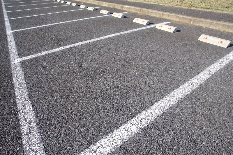 Empty Space in a Parking Lot Stock Image - Image of automobile, grey ...