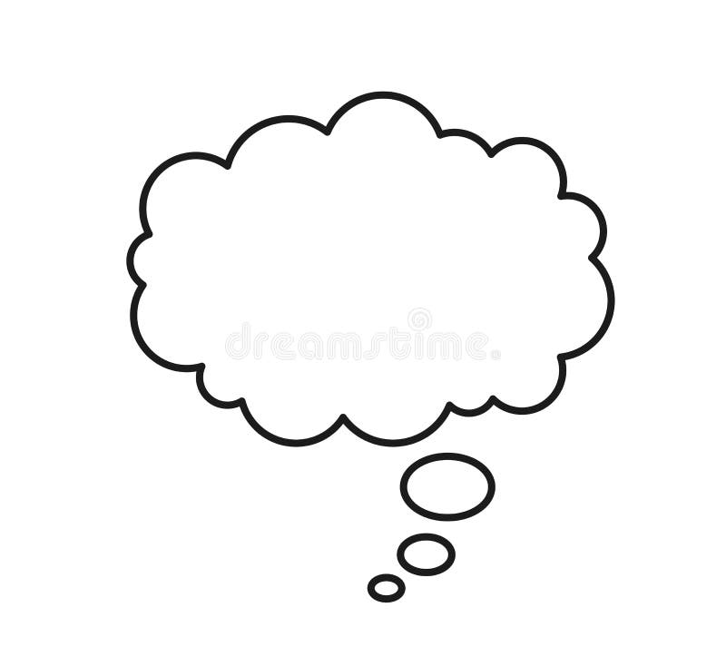 Empty speech bubble, chat sign, thought - vector stock illustration