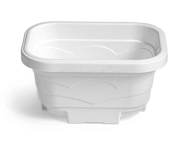 Empty Square Plastic Flower Pot Stock Photo Image of object