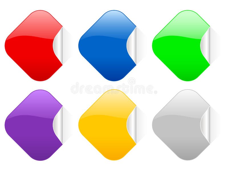 Empty yellow square icon stock vector. Illustration of rounded - 6170050