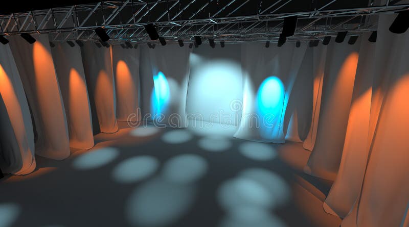 Empty stage vector illustration