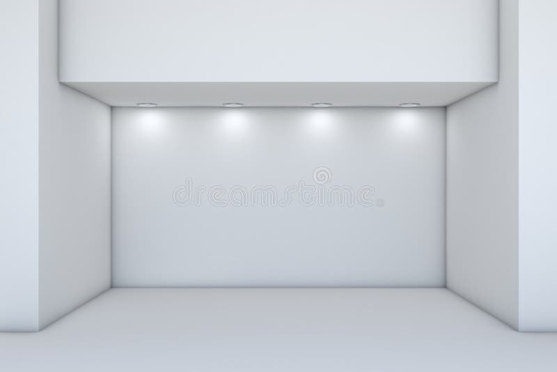 Download Empty Storefront With Lights Stock Illustration - Illustration of market, emptyspace: 79144576