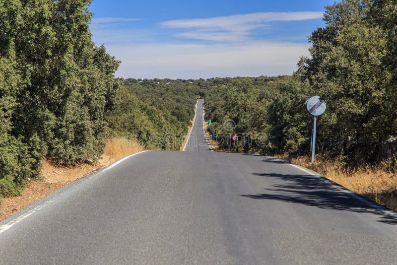 Empty straight road stock image. Image of highway, metaphor - 45025255