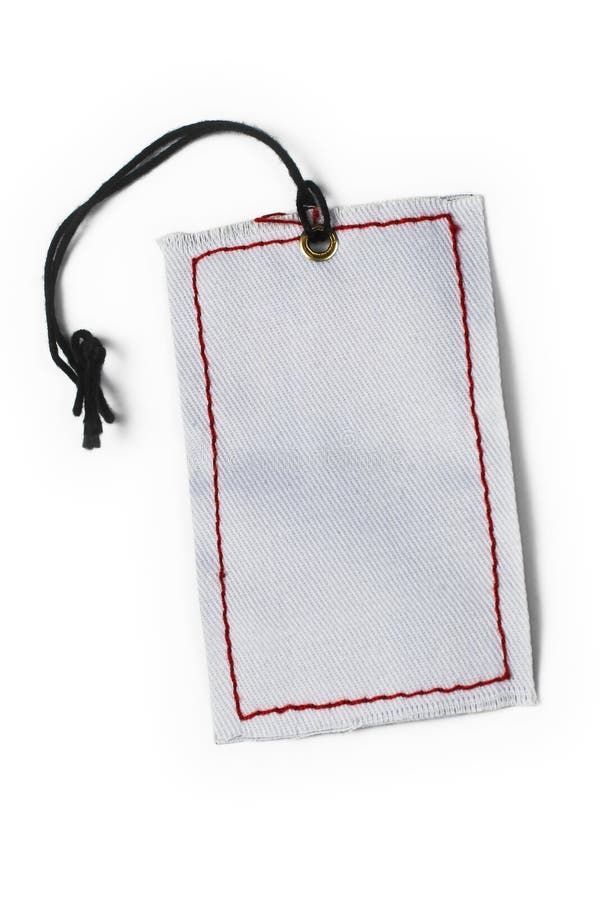Empty tag tied with string stock images