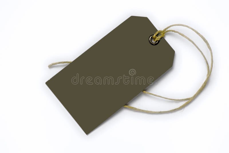 Empty tag tied with string royalty free stock photos