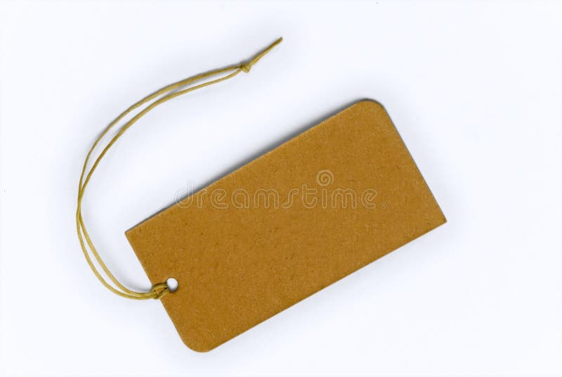 Empty tag tied with string stock photos