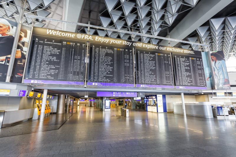 Empty Terminal 1 Frankfurt airport FRA during the Coronavirus Corona Virus COVID-19