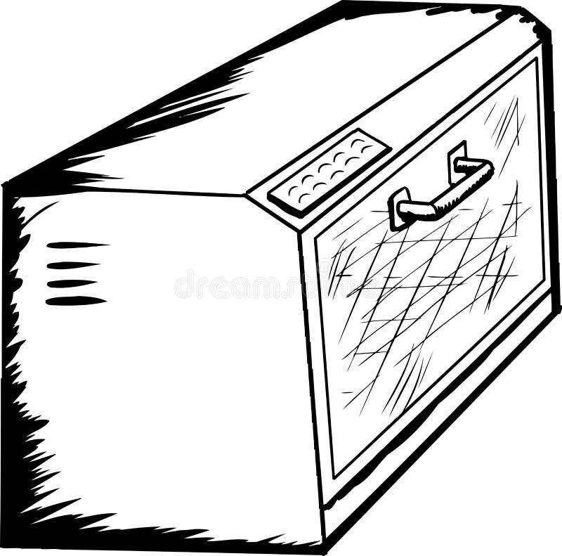 Empty Toaster Oven Outline royalty free illustration