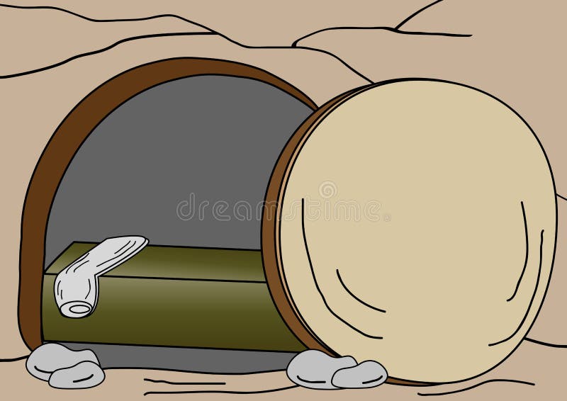 Empty tomb stock vector. Illustration of messiah, miracle - 39025890