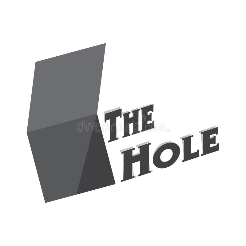 Empty Vector Deep Hole with Text Stock Vector Illustration of idea, entrance 90741437