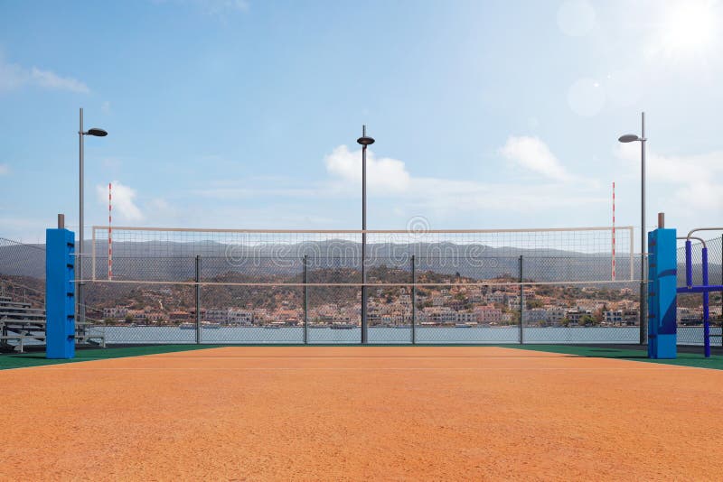 Empty Volleyball Arena 3d Rendering Stock Photo Image of team, arena