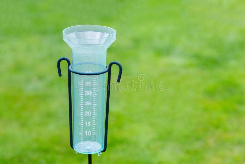 Empty water meter with grass background royalty free stock photo