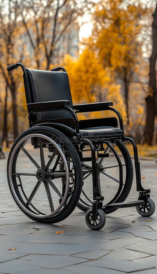 Empty Wheelchair on a Path, Symbolizing