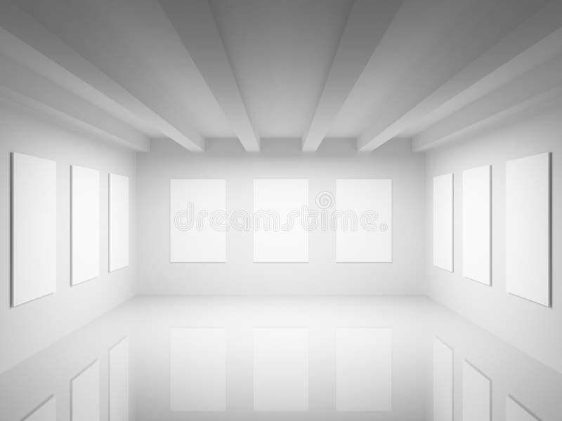 Empty White Art Gallery Hall Interior Royalty Free Stock Images - Image ...