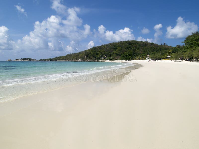 Empty, white beach