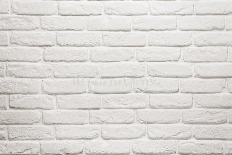 Empty white brick wall