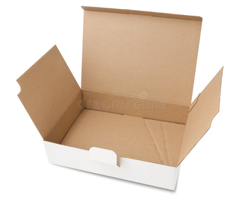 Empty white cardboard box stock image. Image of container 17692867
