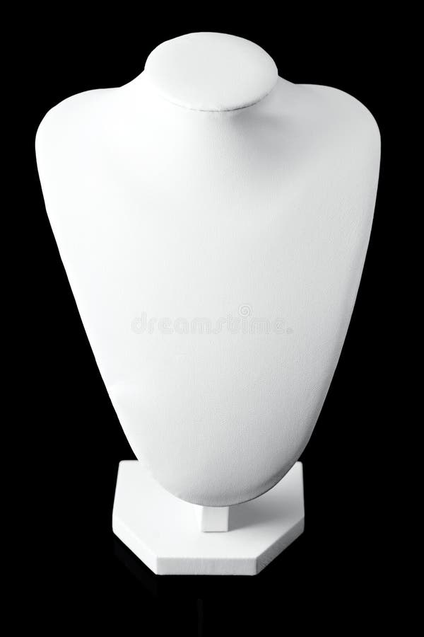 Empty white jewelry stand isolated on black background. stock image Empty white jewelry stand isolated on black background. stock image