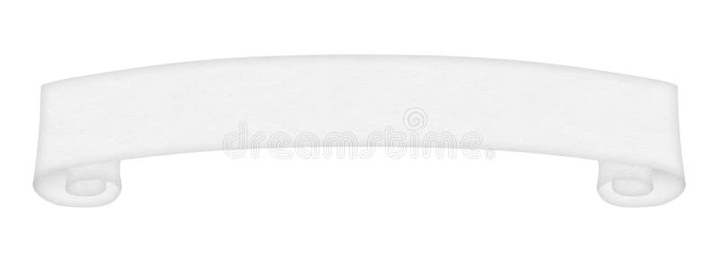 Empty White Paper Scroll Ribbon Banner Stock Photo - Image of letter, mail:  132570248