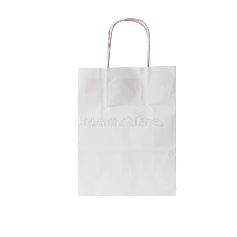 Download Blank Mockup Of Shopping Bag From Recycle Paper Isolated ...