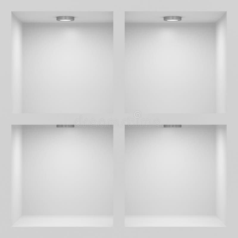 Empty white rack vector illustration