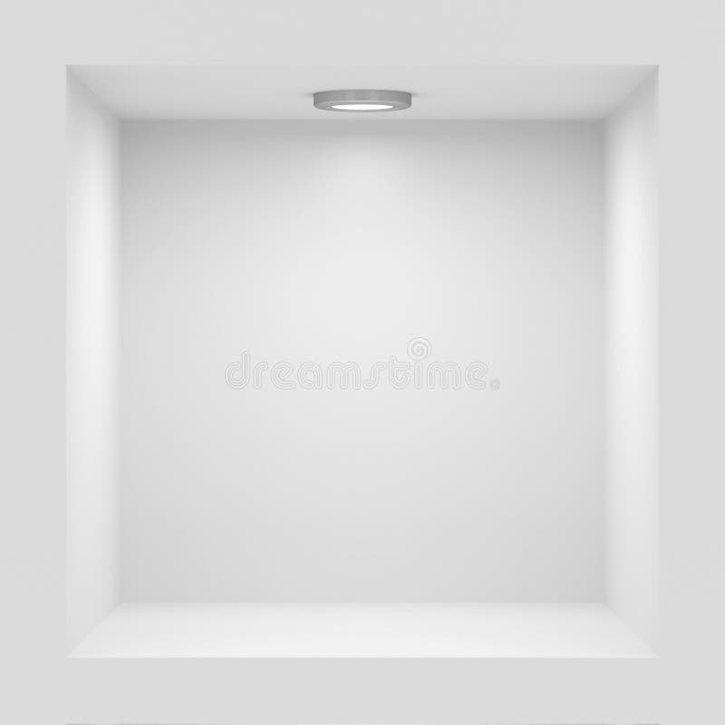 Empty white rack vector illustration