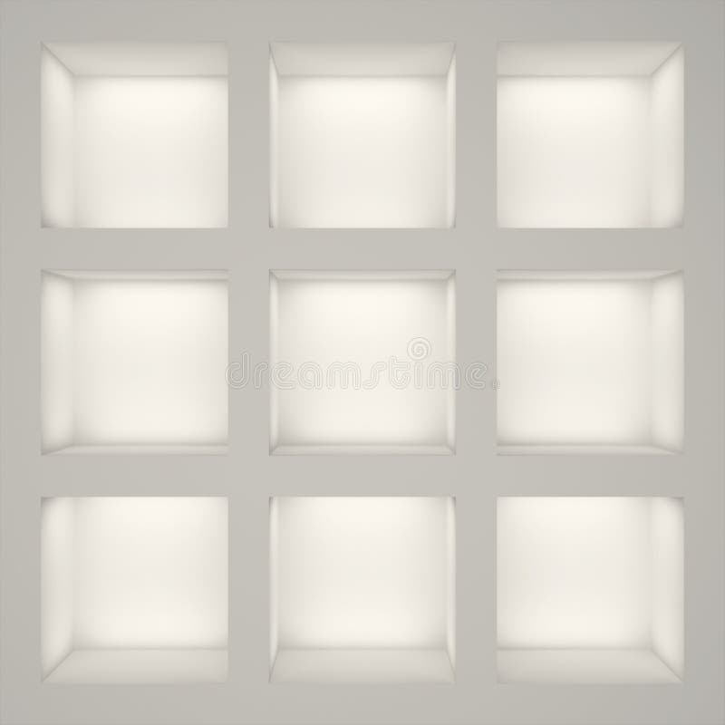 Empty white rack vector illustration