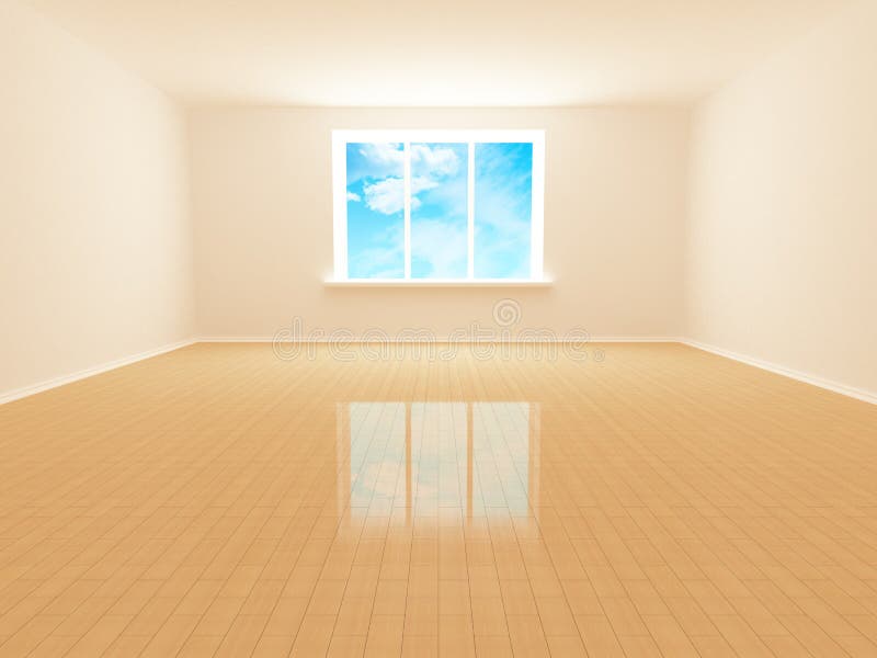 Empty white room vector illustration