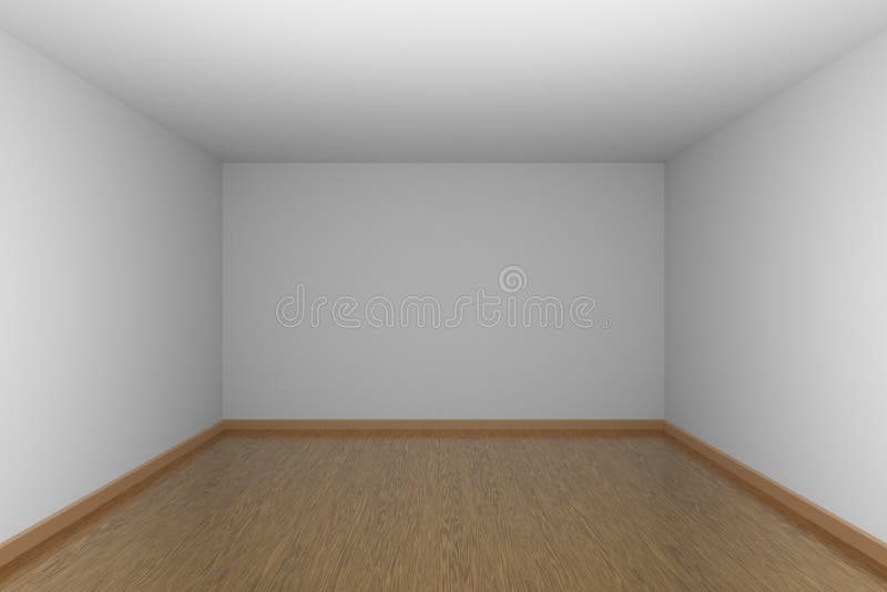 Home Interior Rendering with Empty Room Color Wall Stock Illustration ...