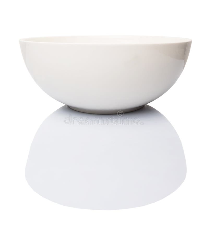 Empty White Salad Bowl III stock photo. Image of round 53403960