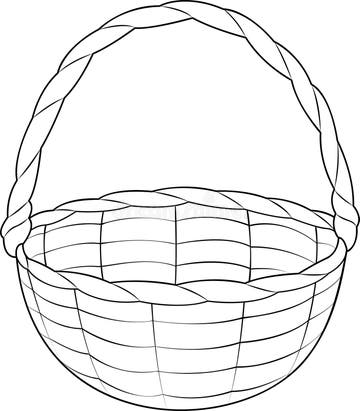 Empty Basket Coloring Stock Illustrations – 120 Empty Basket Coloring ...