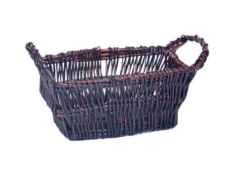 Empty Wicker Basket for Gifts Stock Image Image of durable, notched