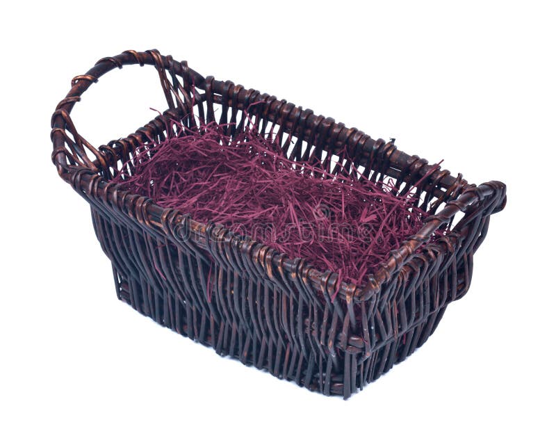Empty Wicker Basket for Gifts Stock Image Image of durable, notched