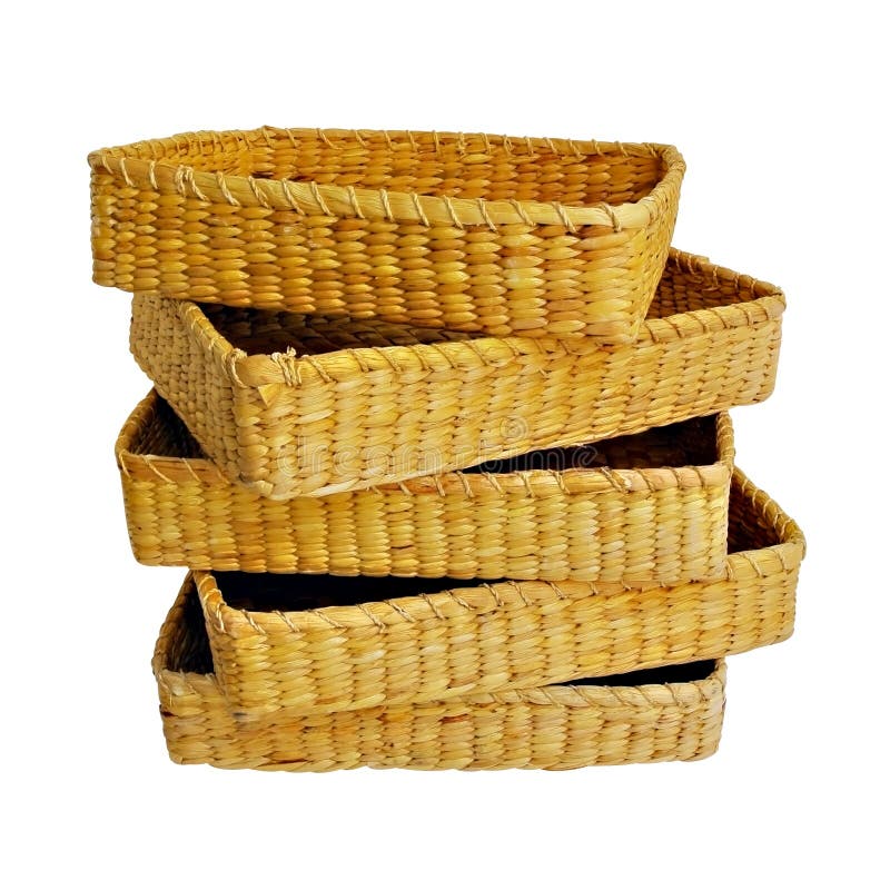 Empty wicker basket stock photo. Image of wicker, bakery 53126452