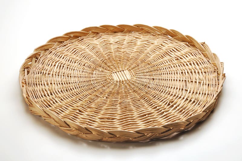 Empty Wicker Basket in the Shape of Cornucopia Stock Image Image of
