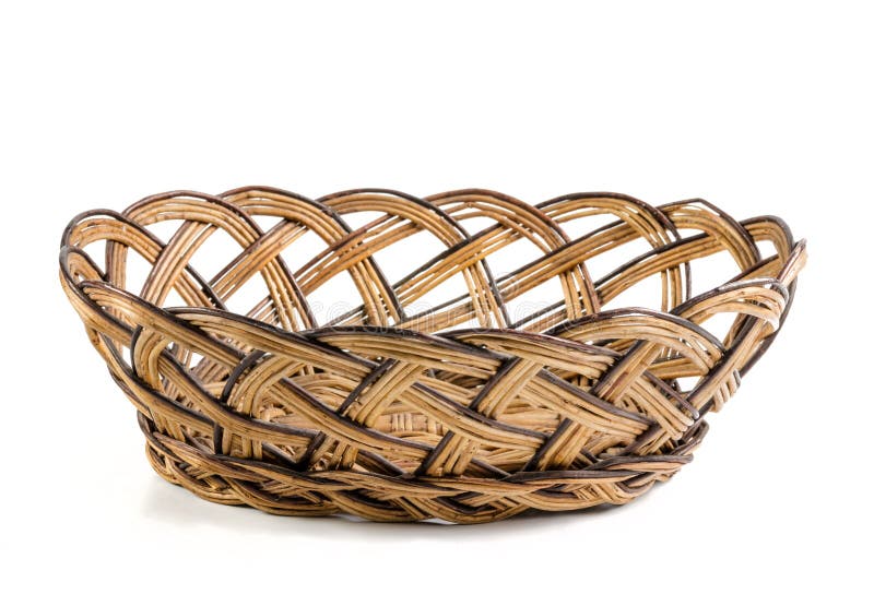 Empty wicker basket stock image. Image of decorative 126453315