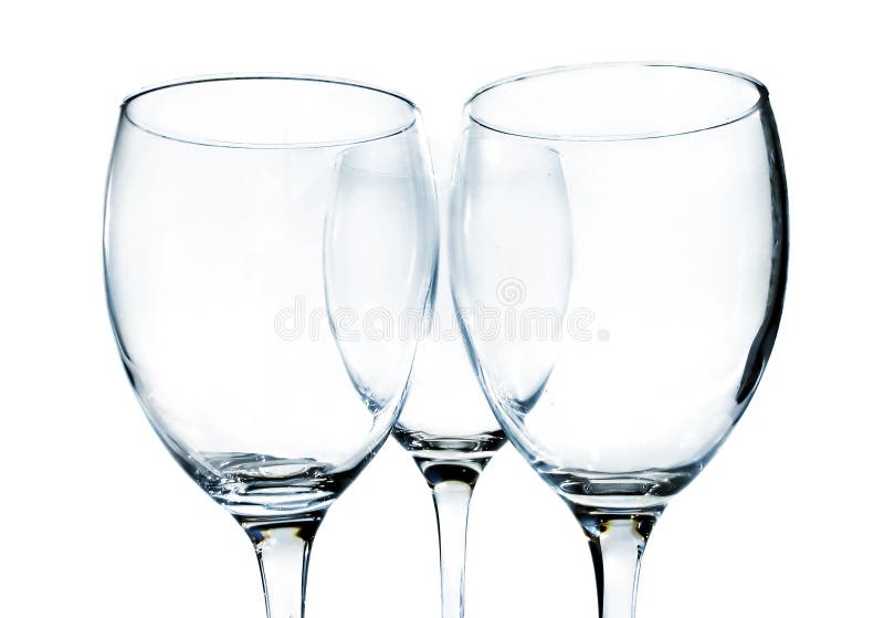 Empty wine glasses