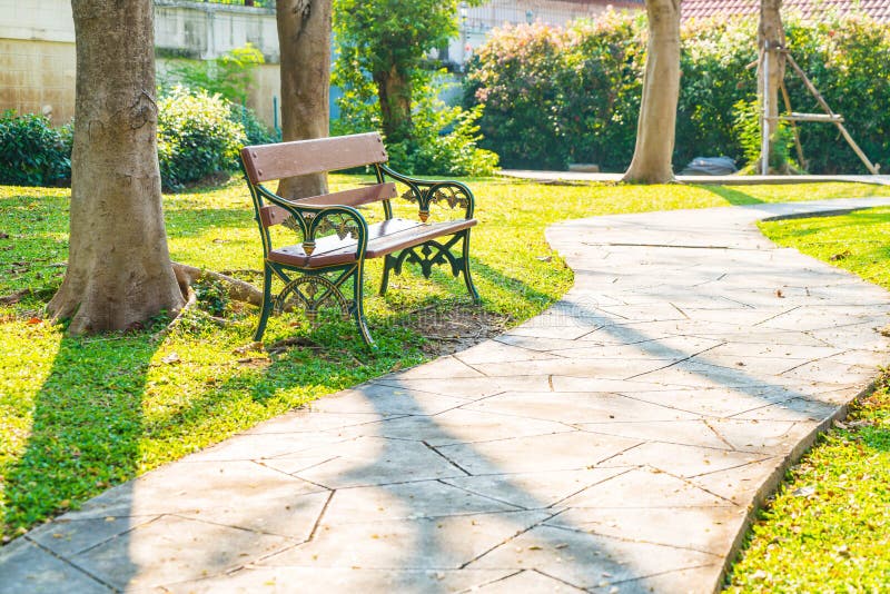 empty bench in park