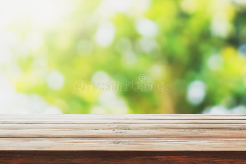 empty wood on blur green nature background for montage design product royalty free stock image empty wood on blur green nature background for montage design product royalty free stock image