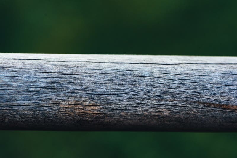 Empty Wood Plank With Blur Green Nature Background Bokeh
