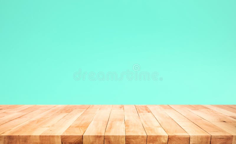 Empty Of Wood Table Top On Green Pastel Color Background Stock Photo Image Of Bright Abstract
