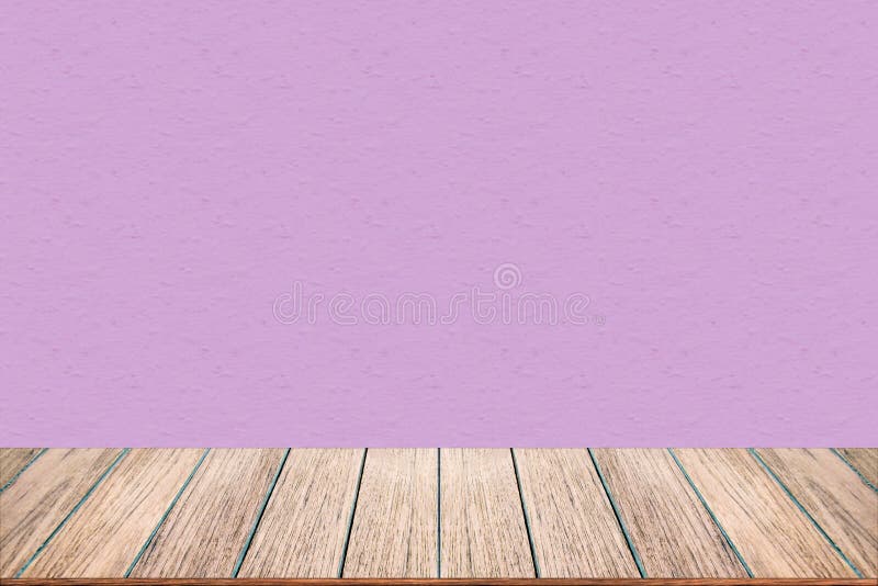 Empty Wood Table Top on Pastel Color Background. Stock Image - Image of