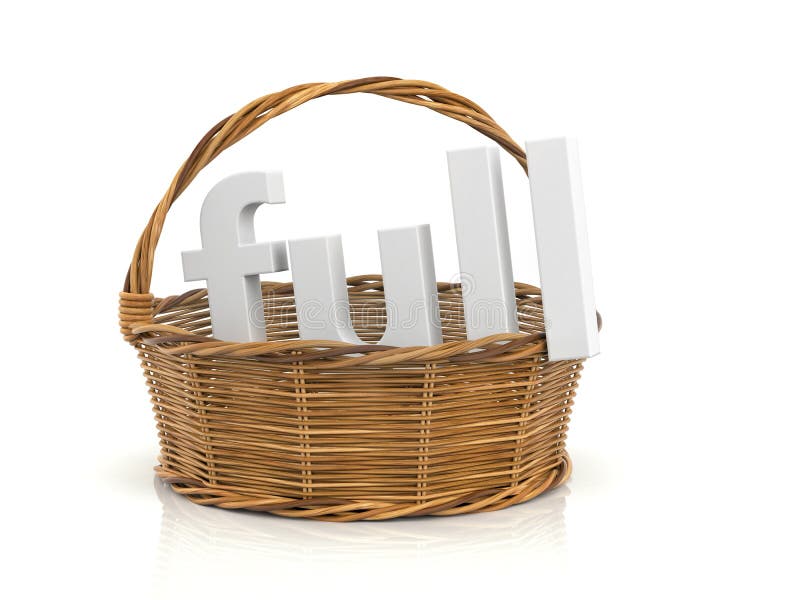 Opposite Adjective Full and Empty Stock Vector Illustration of basket