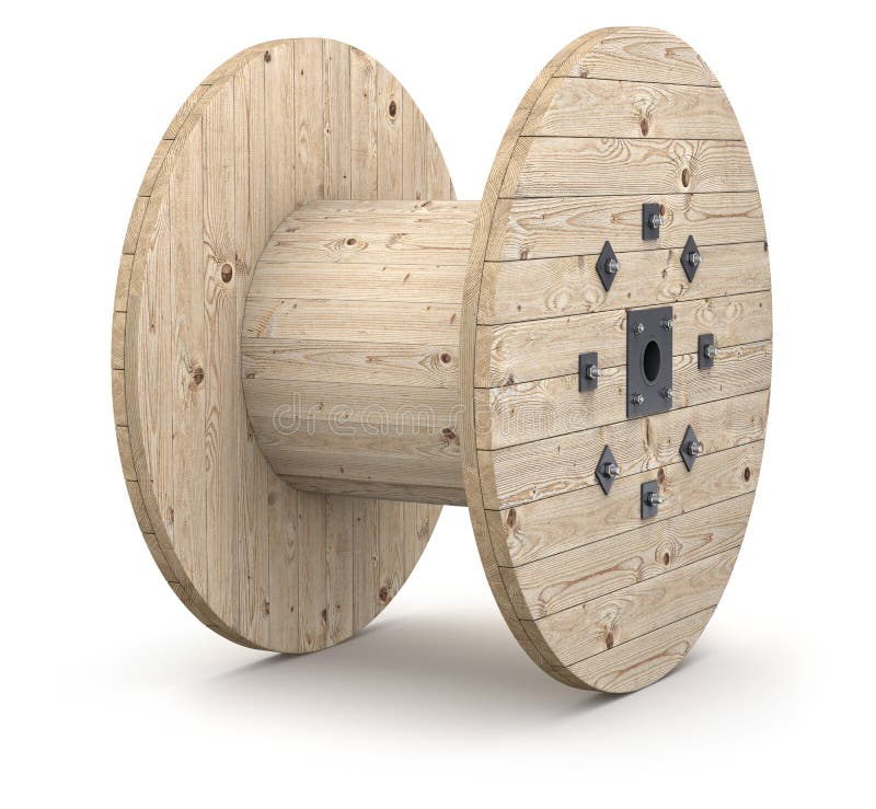 Wooden Cable Reel Stock Illustrations – 331 Wooden Cable Reel