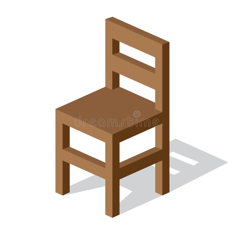 Empty Wooden Chair stock vector. Illustration of cartoon - 38707525
