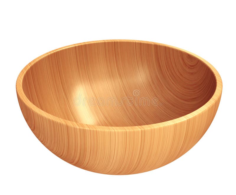 Empty wooden dish stock illustration
