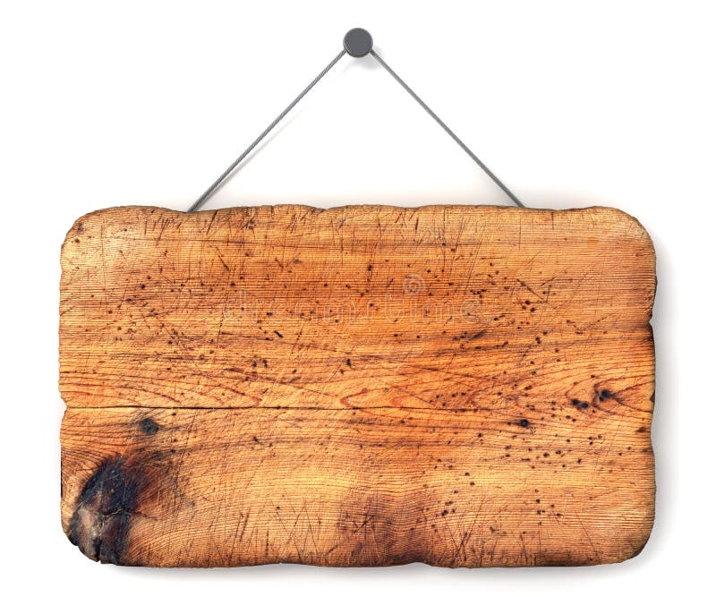 Empty wooden sign stock illustration